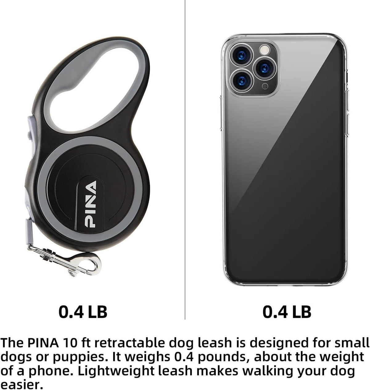 Retractable Dog Leash, 26ft Dog Leash for Small Medium Large Dogs Up to 110lbs, 360° Tangle-Free Strong Reflective Nylon Tape, with Anti-Slip Handle, One-Handed Brake, Lock - Black Blue