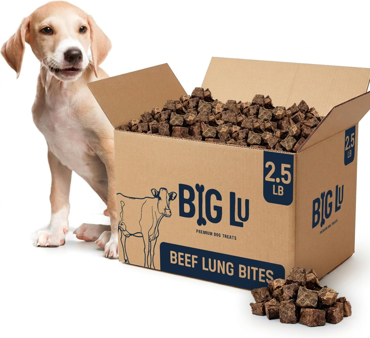 Beef Lung Dog Treats, (8 oz) – Dehydrated Single Ingredient Training Treats for All Breeds | 100% Pure Beef, High Protein & Packed with Essential Vitamins B12, Iron & Zinc