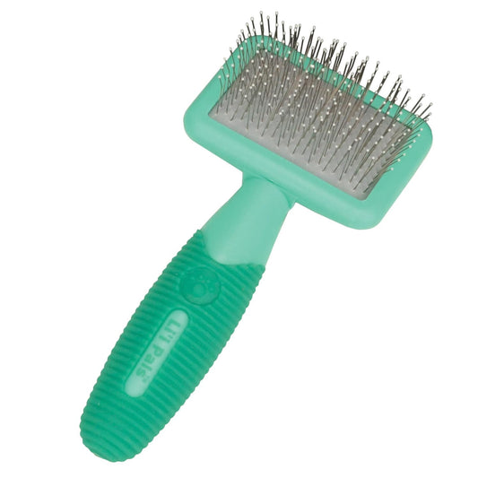 Li'l Pals Dog Slicker Brush with Coated Tips - Dog Grooming Brush for Small Breeds & Puppies - One Size (3.25” x 7.25”)