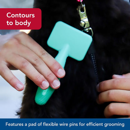 Li'l Pals Dog Slicker Brush with Coated Tips - Dog Grooming Brush for Small Breeds & Puppies - One Size (3.25” x 7.25”)