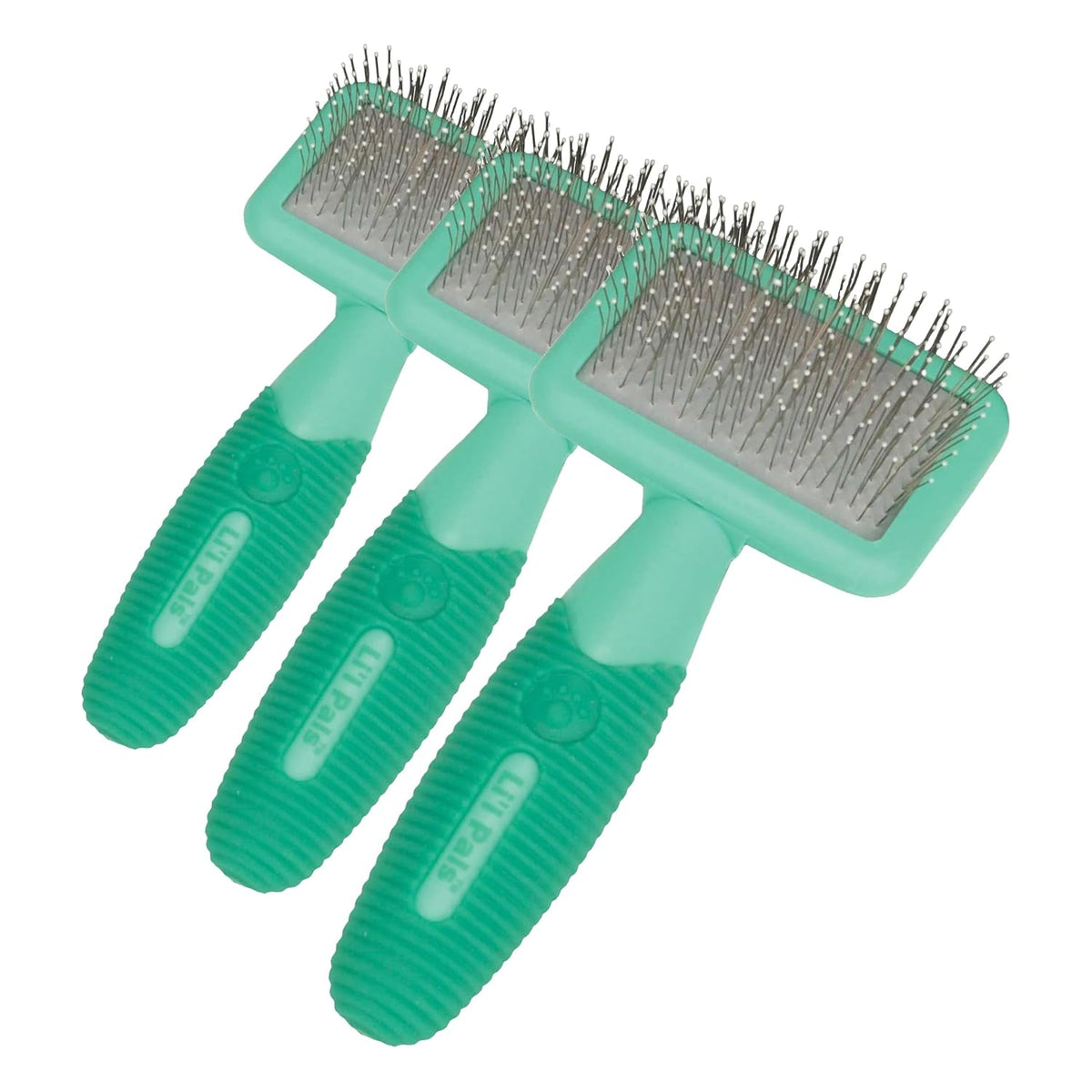 Li'l Pals Dog Slicker Brush with Coated Tips - Dog Grooming Brush for Small Breeds & Puppies - One Size (3.25” x 7.25”)
