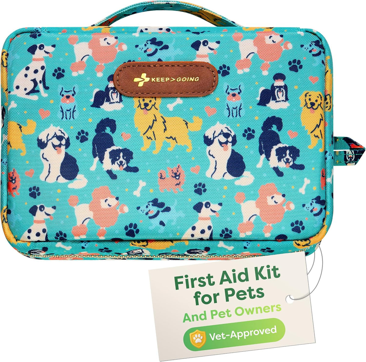 Pet First Aid Kit for Dogs & Cats, 99 Pc. Travel Emergency Kit