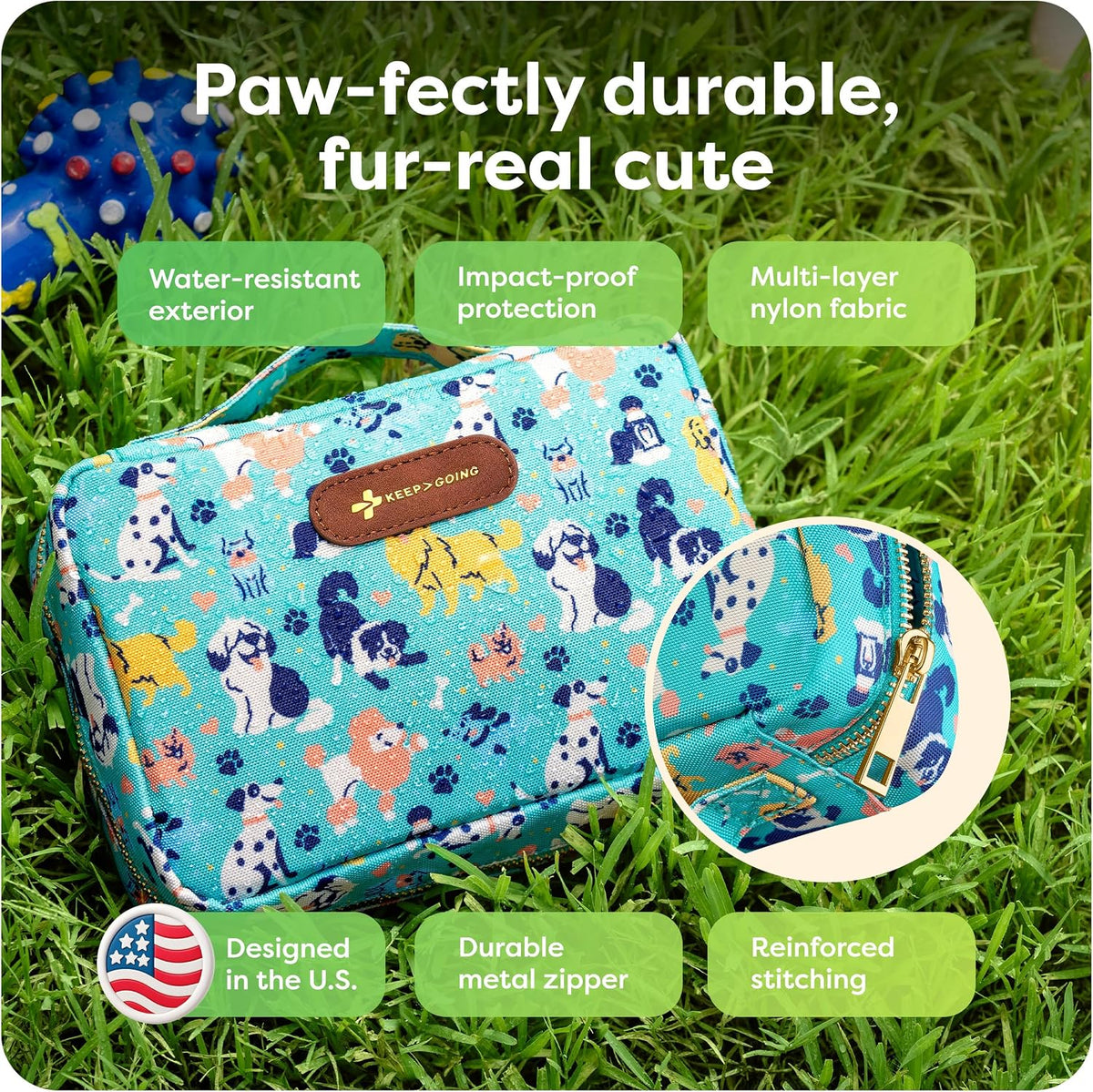 Pet First Aid Kit for Dogs & Cats, 99 Pc. Travel Emergency Kit
