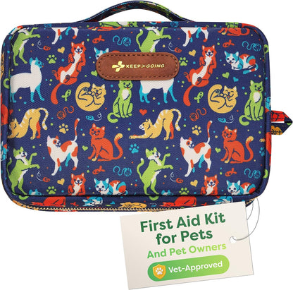 Pet First Aid Kit for Dogs & Cats, 99 Pc. Travel Emergency Kit