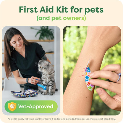 Pet First Aid Kit for Dogs & Cats, 99 Pc. Travel Emergency Kit