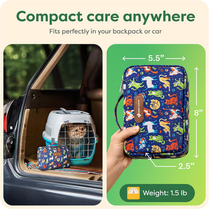 Pet First Aid Kit for Dogs & Cats, 99 Pc. Travel Emergency Kit