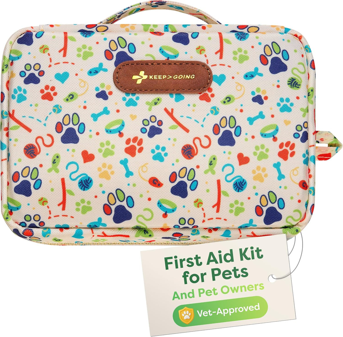Pet First Aid Kit for Dogs & Cats, 99 Pc. Travel Emergency Kit