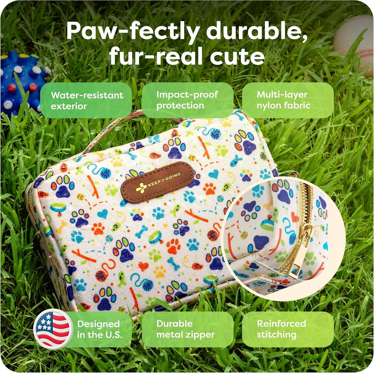 Pet First Aid Kit for Dogs & Cats, 99 Pc. Travel Emergency Kit