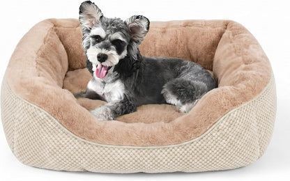 Medium Dog Beds for Medium Dogs Washable, Rectangle Dog Bed Medium Size Dog, Orthopedic Dog Bed, Warming Soft Calming Sleeping Puppy Bed Durable Pet Bed with Anti-Slip Bottom M(30"x24"x9")