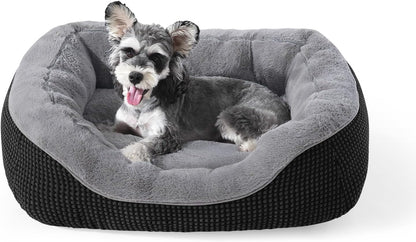 Medium Dog Beds for Medium Dogs Washable, Rectangle Dog Bed Medium Size Dog, Orthopedic Dog Bed, Warming Soft Calming Sleeping Puppy Bed Durable Pet Bed with Anti-Slip Bottom M(30"x24"x9")