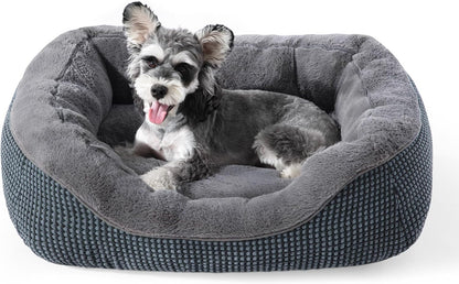 Medium Dog Beds for Medium Dogs Washable, Rectangle Dog Bed Medium Size Dog, Orthopedic Dog Bed, Warming Soft Calming Sleeping Puppy Bed Durable Pet Bed with Anti-Slip Bottom M(30"x24"x9")