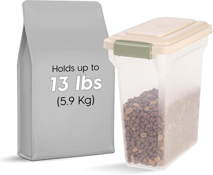 Dog Food Storage Container, Up to 13 lbs, Dark Gray, Made in USA