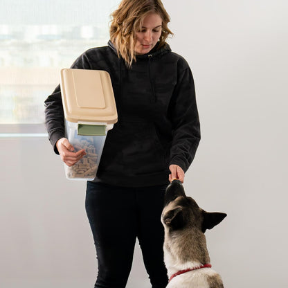 Dog Food Storage Container, Up to 13 lbs, Dark Gray, Made in USA