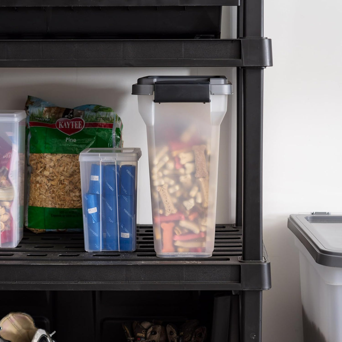 Dog Food Storage Container, Up to 13 lbs, Dark Gray, Made in USA
