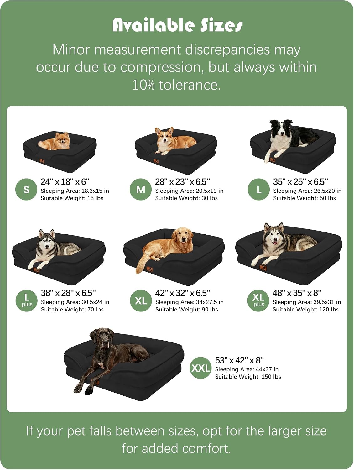 Orthopedic Dog Bed with Sides - Dog Sofa Beds for Medium Dogs, Supportive Foam Pet Couch Bed with Washable Removable Cover, Waterproof Lining and Non-Slip Bottom, Grey - M