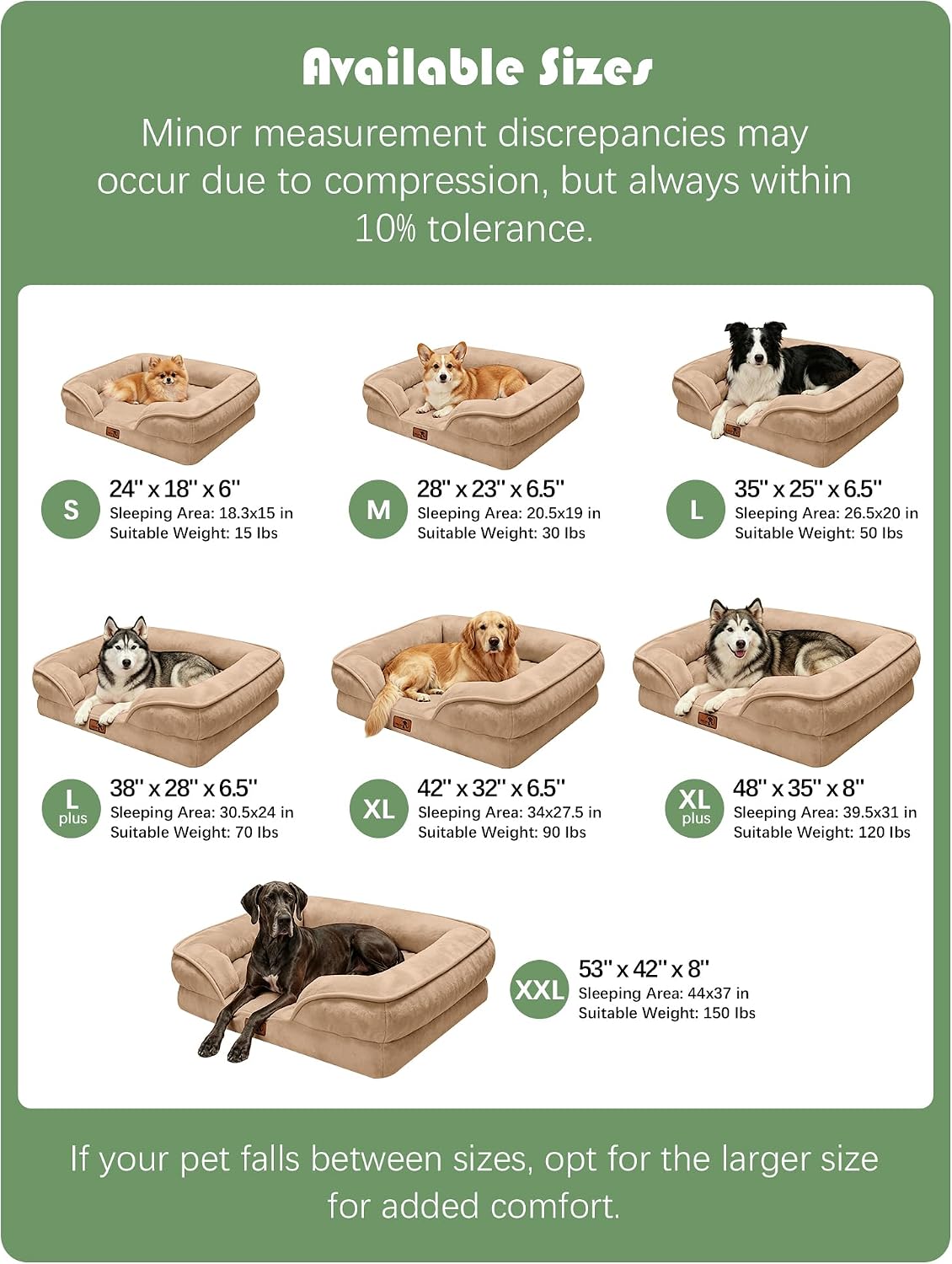 Orthopedic Dog Bed with Sides - Dog Sofa Beds for Medium Dogs, Supportive Foam Pet Couch Bed with Washable Removable Cover, Waterproof Lining and Non-Slip Bottom, Grey - M