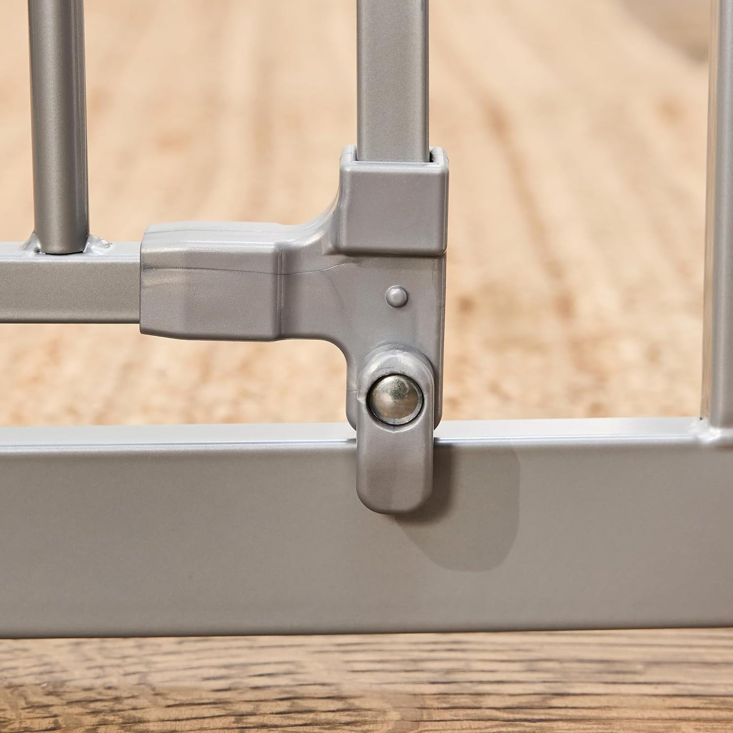 Safety 29"-49" Extra Wide Baby Gate, Bottom of Stairs & Doorways | Pressure Mounted with Door, For Babies, Toddlers & Pets, Platinum, Tested & Trusted for 30 Years