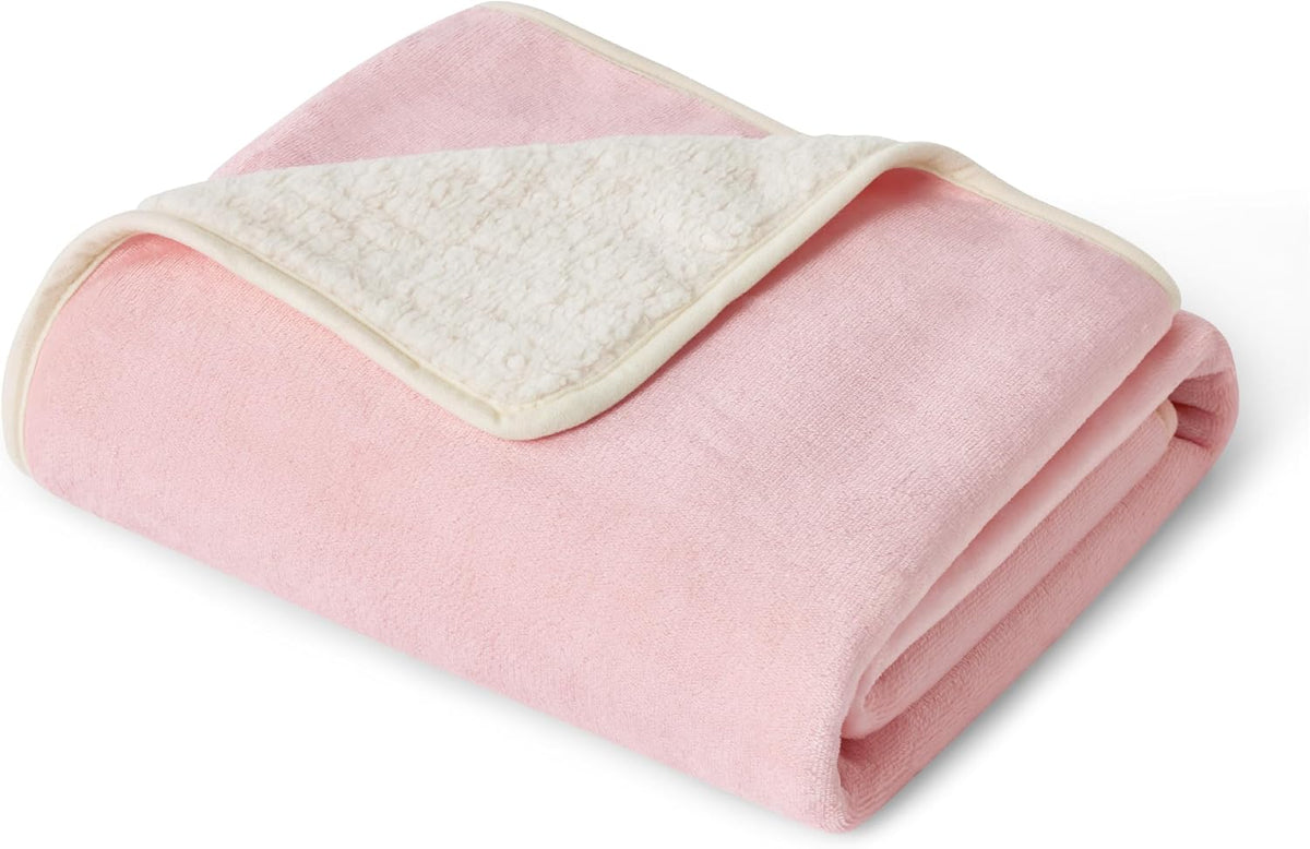 Waterproof Dog Blankets for Small Dogs Soft Cat Blanket Warm,25X35 | Washable Plush Sherpa Fleece Puppy Blanket for Couch Protector, Reversible Cozy Calming Throw for Pet Indoor,Grey