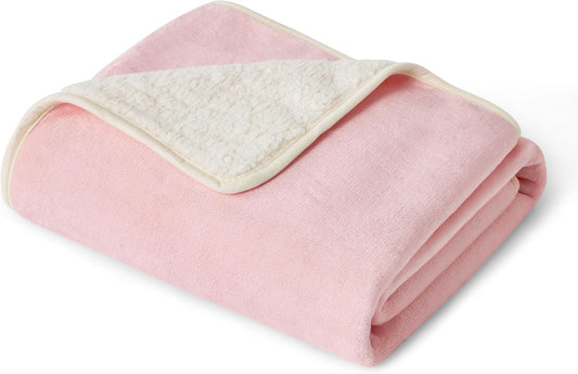 Waterproof Dog Blankets for Small Dogs Soft Cat Blanket Warm,25X35 | Washable Plush Sherpa Fleece Puppy Blanket for Couch Protector, Reversible Cozy Calming Throw for Pet Indoor,Grey