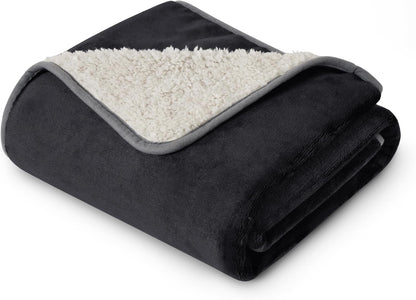 Waterproof Dog Blankets for Small Dogs Soft Cat Blanket Warm,25X35 | Washable Plush Sherpa Fleece Puppy Blanket for Couch Protector, Reversible Cozy Calming Throw for Pet Indoor,Grey