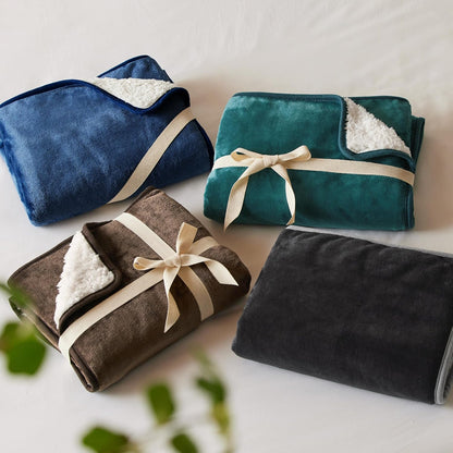 Waterproof Dog Blankets for Small Dogs Soft Cat Blanket Warm,25X35 | Washable Plush Sherpa Fleece Puppy Blanket for Couch Protector, Reversible Cozy Calming Throw for Pet Indoor,Grey