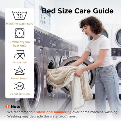 Waterproof Dog Blankets for Small Dogs Soft Cat Blanket Warm,25X35 | Washable Plush Sherpa Fleece Puppy Blanket for Couch Protector, Reversible Cozy Calming Throw for Pet Indoor,Grey