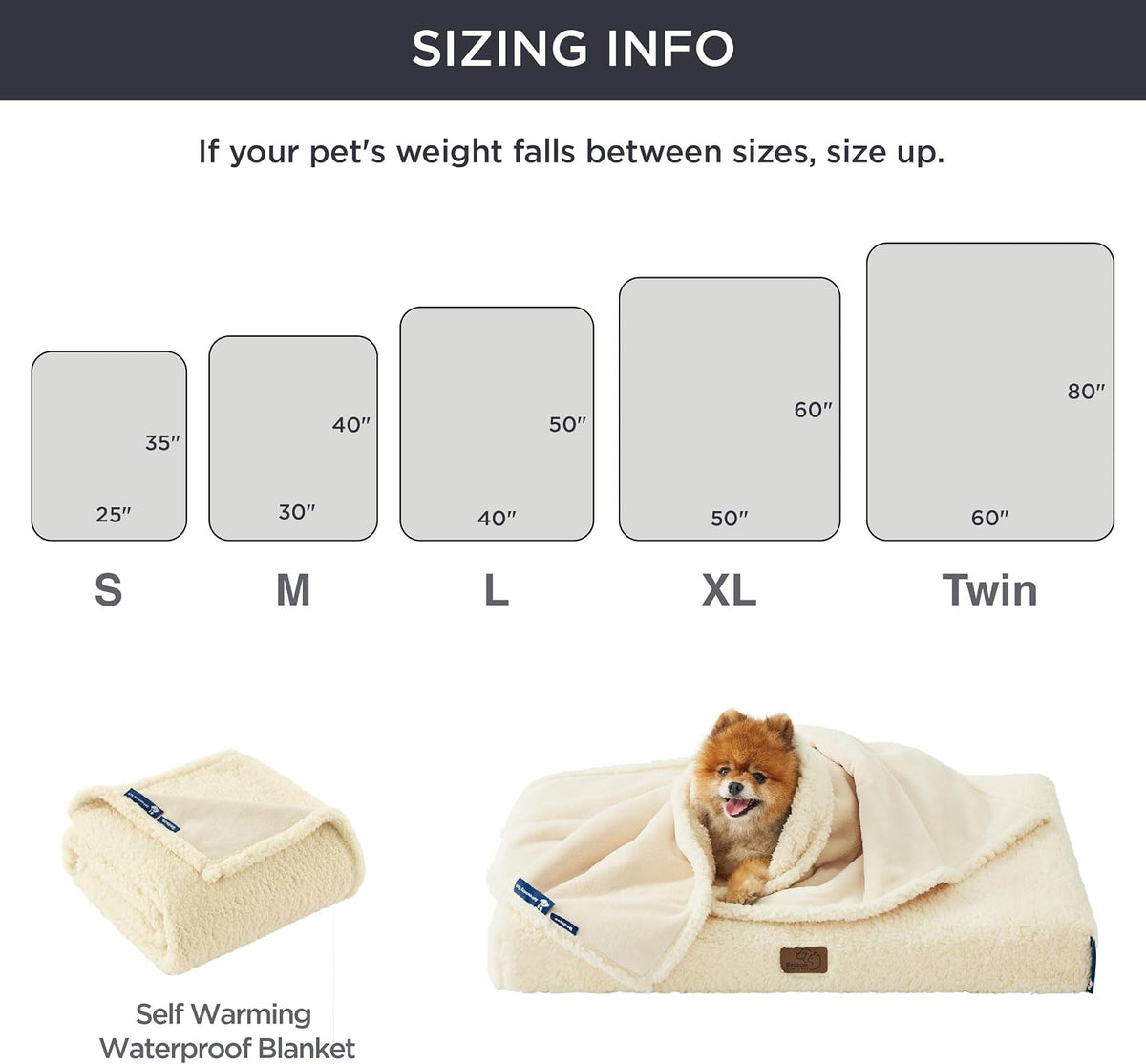 Waterproof Dog Blankets for Small Dogs Soft Cat Blanket Warm,25X35 | Washable Plush Sherpa Fleece Puppy Blanket for Couch Protector, Reversible Cozy Calming Throw for Pet Indoor,Grey