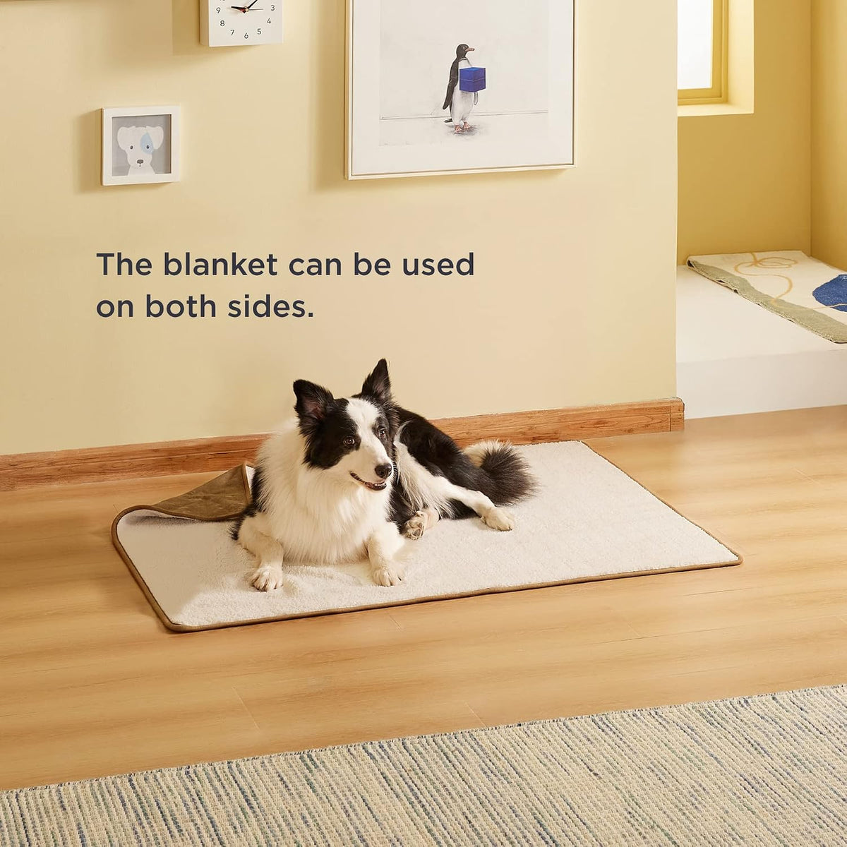 Waterproof Dog Blankets for Small Dogs Soft Cat Blanket Warm,25X35 | Washable Plush Sherpa Fleece Puppy Blanket for Couch Protector, Reversible Cozy Calming Throw for Pet Indoor,Grey