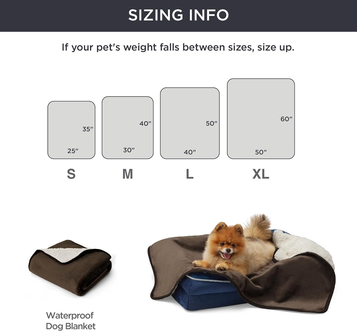 Waterproof Dog Blankets for Small Dogs Soft Cat Blanket Warm,25X35 | Washable Plush Sherpa Fleece Puppy Blanket for Couch Protector, Reversible Cozy Calming Throw for Pet Indoor,Grey