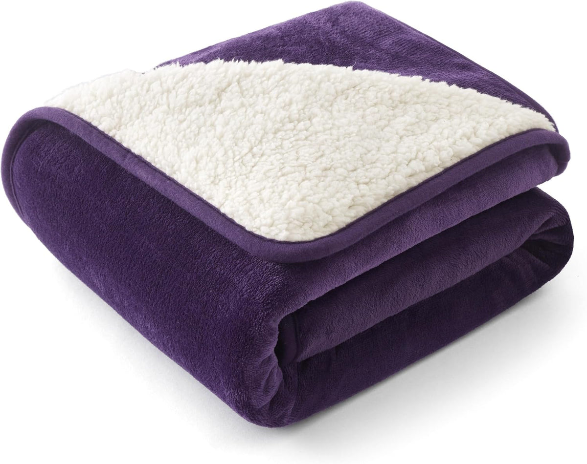 Waterproof Dog Blankets for Small Dogs Soft Cat Blanket Warm,25X35 | Washable Plush Sherpa Fleece Puppy Blanket for Couch Protector, Reversible Cozy Calming Throw for Pet Indoor,Grey