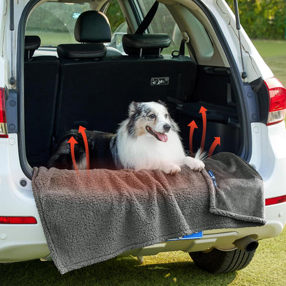 Waterproof Dog Blankets for Small Dogs Soft Cat Blanket Warm,25X35 | Washable Plush Sherpa Fleece Puppy Blanket for Couch Protector, Reversible Cozy Calming Throw for Pet Indoor,Grey