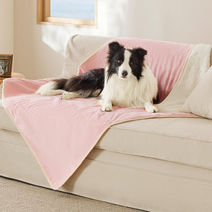 Waterproof Dog Blankets for Small Dogs Soft Cat Blanket Warm,25X35 | Washable Plush Sherpa Fleece Puppy Blanket for Couch Protector, Reversible Cozy Calming Throw for Pet Indoor,Grey