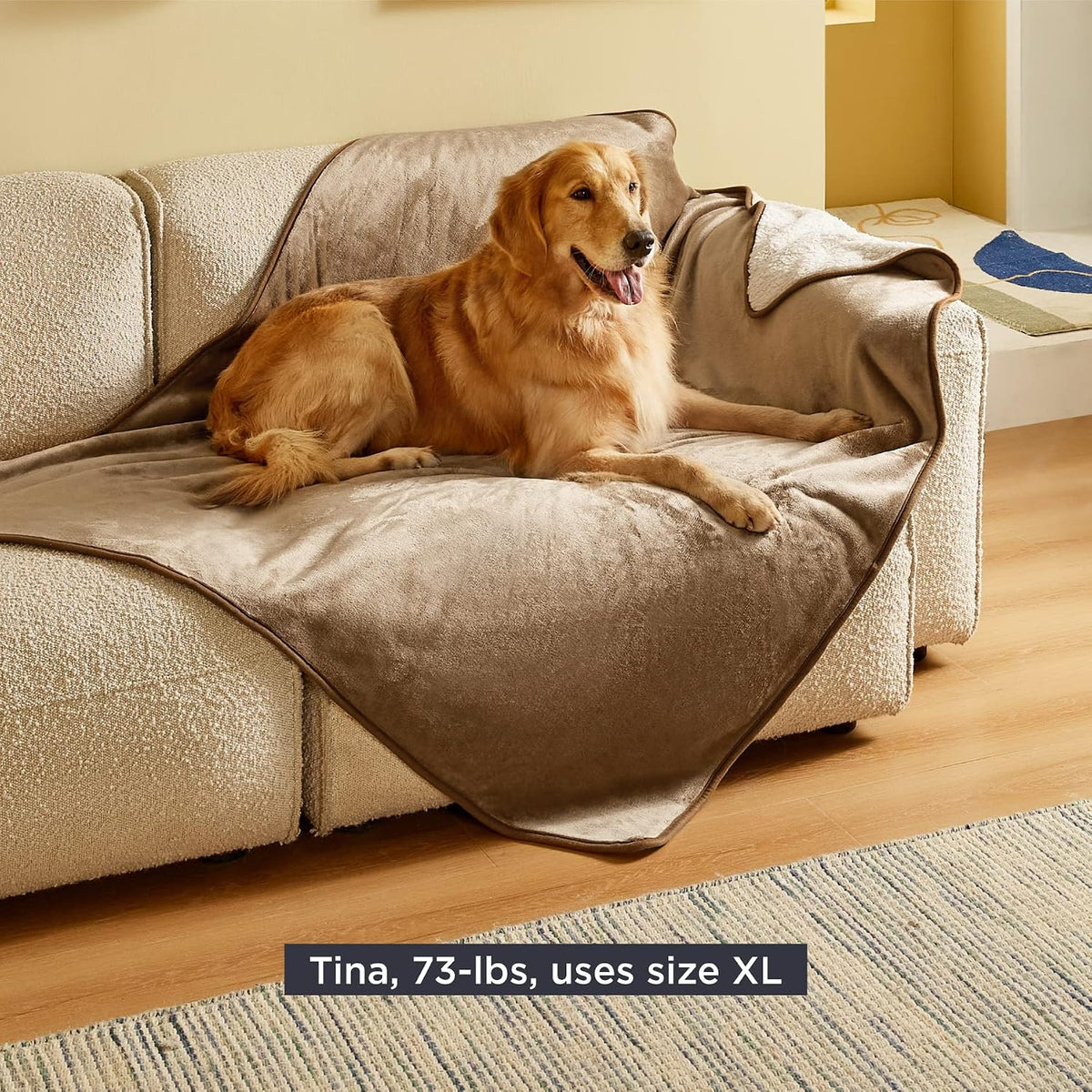 Waterproof Dog Blankets for Small Dogs Soft Cat Blanket Warm,25X35 | Washable Plush Sherpa Fleece Puppy Blanket for Couch Protector, Reversible Cozy Calming Throw for Pet Indoor,Grey
