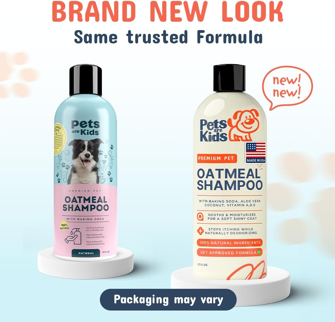 Premium Oatmeal Shampoo for Itch Relief & Shiny Coat, 17 oz