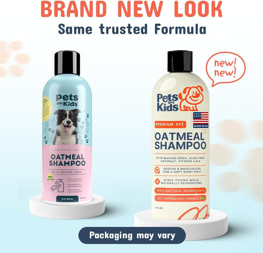 Premium Oatmeal Shampoo for Itch Relief & Shiny Coat, 17 oz