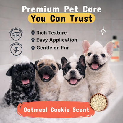 Premium Oatmeal Shampoo for Itch Relief & Shiny Coat, 17 oz