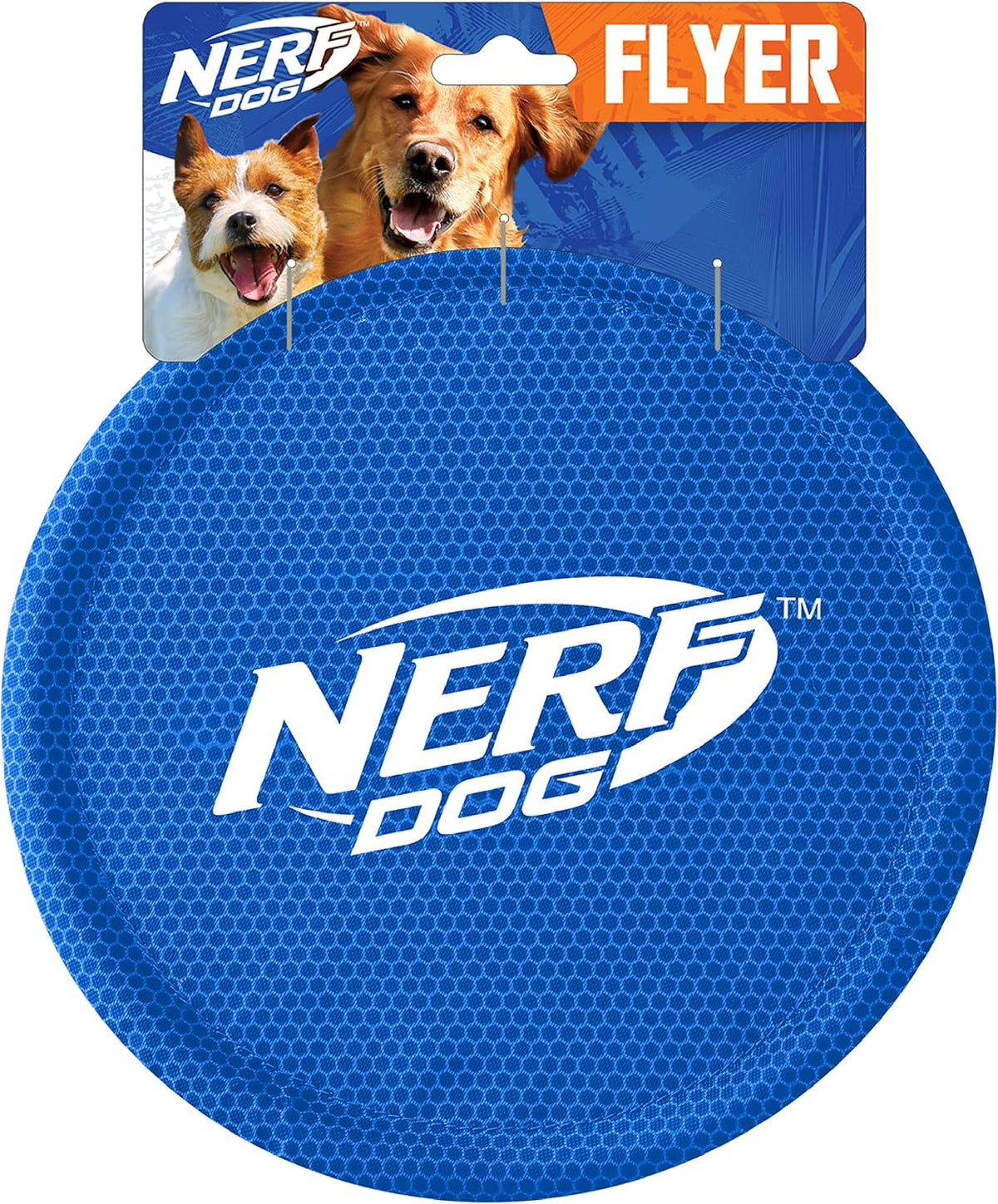 Nerf Dog Nylon Flyer Dog Toy, Flying Disc, Lightweight, Durable and Water Resistant, Great for Beach and Pool, 9 inch diameter, for Medium/Large Breeds, Single Unit, Red
