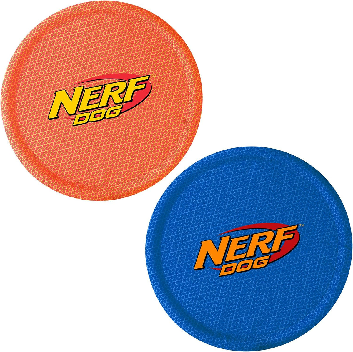 Nerf Dog Nylon Flyer Dog Toy, Flying Disc, Lightweight, Durable and Water Resistant, Great for Beach and Pool, 9 inch diameter, for Medium/Large Breeds, Single Unit, Red
