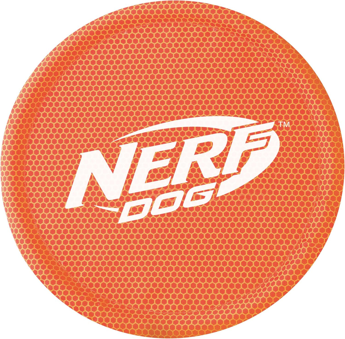 Nerf Dog Nylon Flyer Dog Toy, Flying Disc, Lightweight, Durable and Water Resistant, Great for Beach and Pool, 9 inch diameter, for Medium/Large Breeds, Single Unit, Red