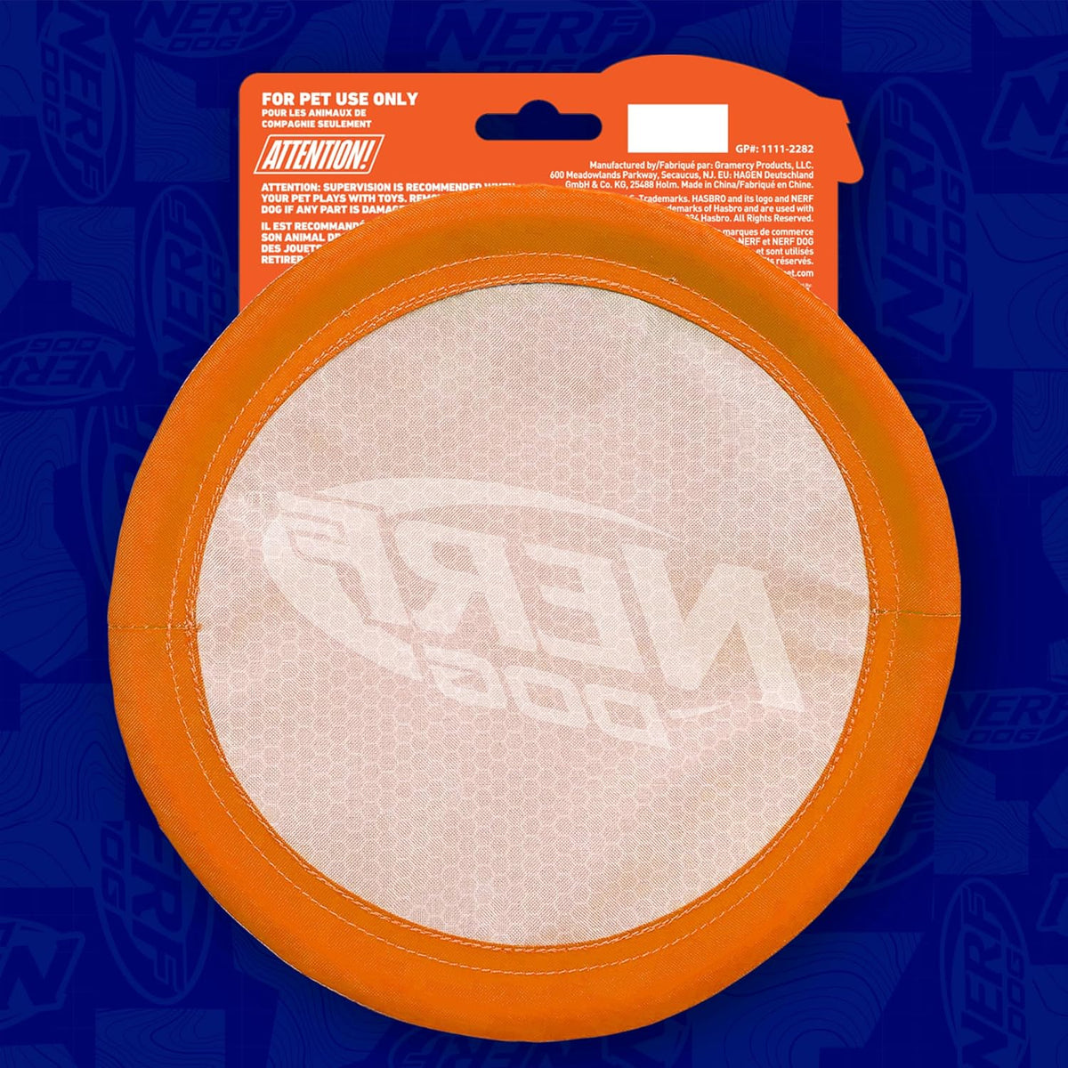 Nerf Dog Nylon Flyer Dog Toy, Flying Disc, Lightweight, Durable and Water Resistant, Great for Beach and Pool, 9 inch diameter, for Medium/Large Breeds, Single Unit, Red