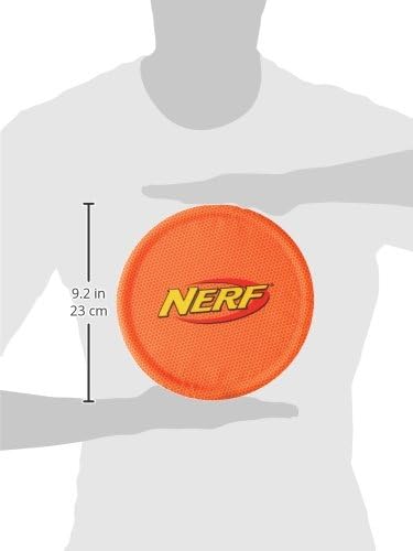Nerf Dog Nylon Flyer Dog Toy, Flying Disc, Lightweight, Durable and Water Resistant, Great for Beach and Pool, 9 inch diameter, for Medium/Large Breeds, Single Unit, Red