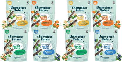 Blueberry & Mint Dental Chews for Dogs, 8 Chews