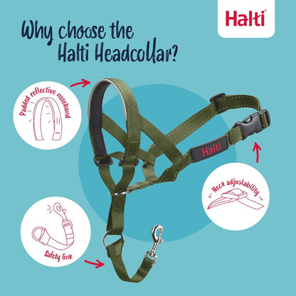 Headcollar | Size 3, Black | Training Collar for Medium Dogs