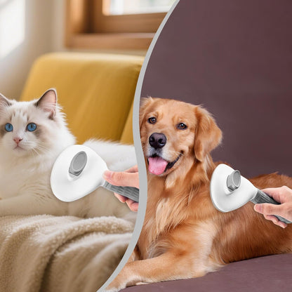 Self Cleaning Slicker Brush, Dog Cat Bunny Pet Grooming Shedding Brush - Easy to Remove Loose Undercoat, Pet Massaging Tool Suitable for Pets with Long or Short Hair