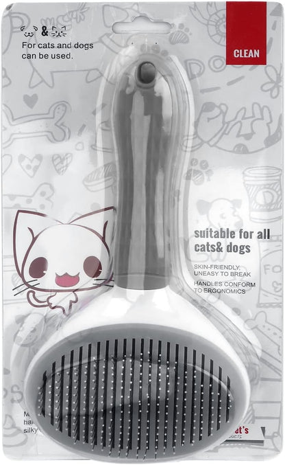 Self Cleaning Slicker Brush, Dog Cat Bunny Pet Grooming Shedding Brush - Easy to Remove Loose Undercoat, Pet Massaging Tool Suitable for Pets with Long or Short Hair