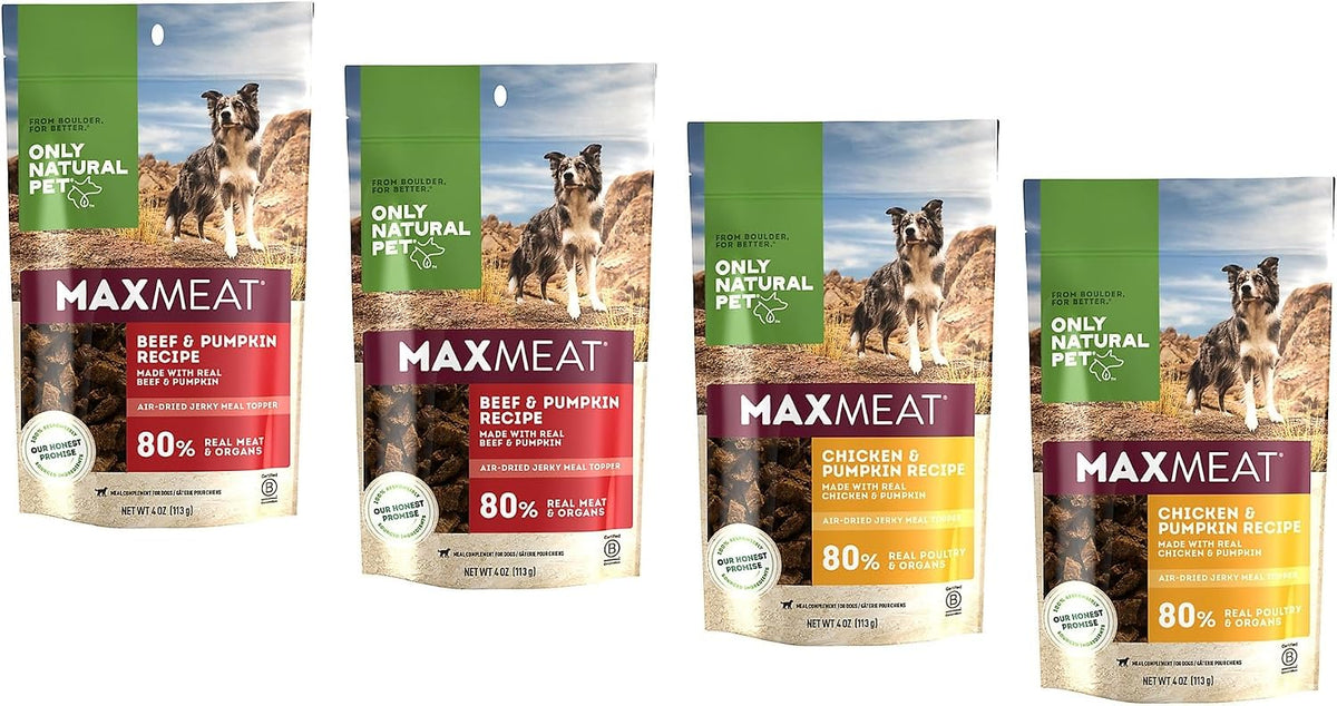 MaxMeat Holistic Air Dried Dry Dog Food - All Natural, High Protein, Grain Free - Made with Real Meat - Beef with Pumpkin & Parsley 2 lb