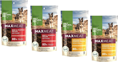 MaxMeat Holistic Air Dried Dry Dog Food - All Natural, High Protein, Grain Free - Made with Real Meat - Beef with Pumpkin & Parsley 2 lb