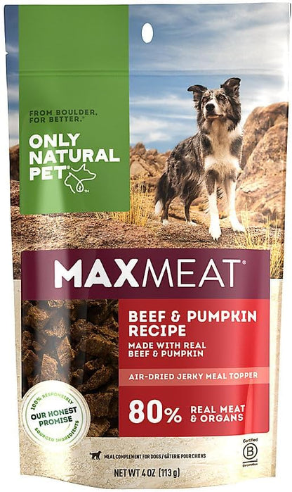 MaxMeat Holistic Air Dried Dry Dog Food - All Natural, High Protein, Grain Free - Made with Real Meat - Beef with Pumpkin & Parsley 2 lb