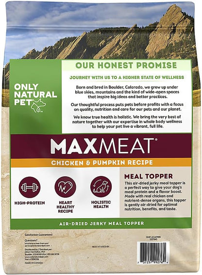 MaxMeat Holistic Air Dried Dry Dog Food - All Natural, High Protein, Grain Free - Made with Real Meat - Beef with Pumpkin & Parsley 2 lb