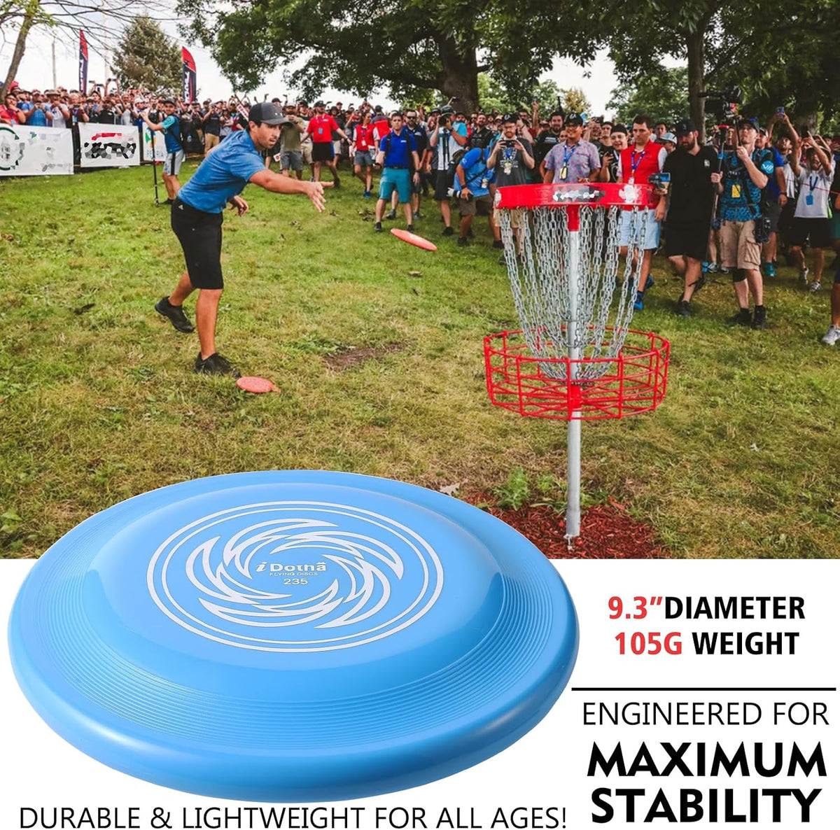 Sports Flying Disc - Compeition Flying Discs for Beach, Backyard, Lawn, Park, Camping and More - Great for All Ages Outdoor Flying Disc Training